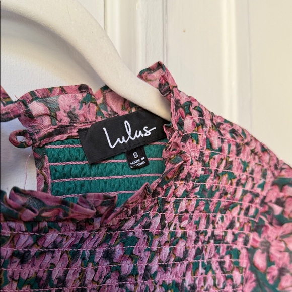 LuLu Floral Long Sleeve Smocked Dress - Picture 5 of 7